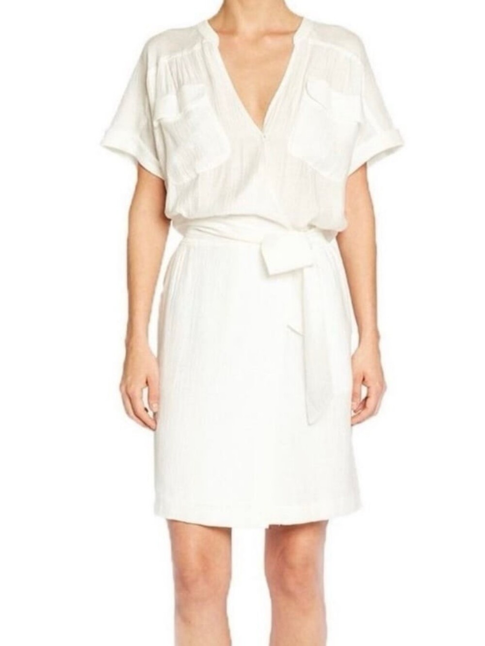Brochu Walker Jas White Belted Mini Dress Size XS
